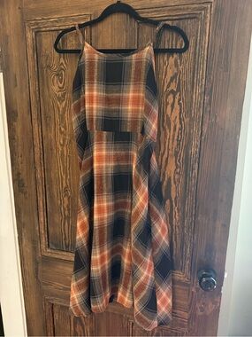 Nylon Flannel Midi Dress